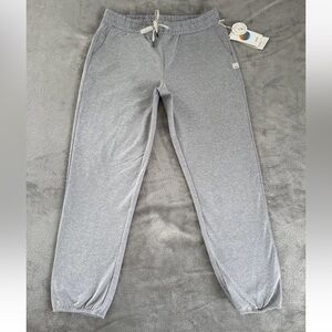 Vuori Gray Heather Granite Performance Jogger Pants Women's M Elastic Waist Gym
